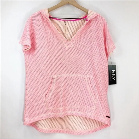 🔥SALE🔥 Andrew Marc Performance pink hoodie top medium NWT - Picture 3 of 6